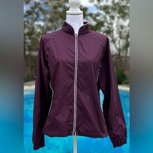 FootJoy FJ Windbreaker Golf Full Zip Purple Jacket * Women's Sz Medium* EUC